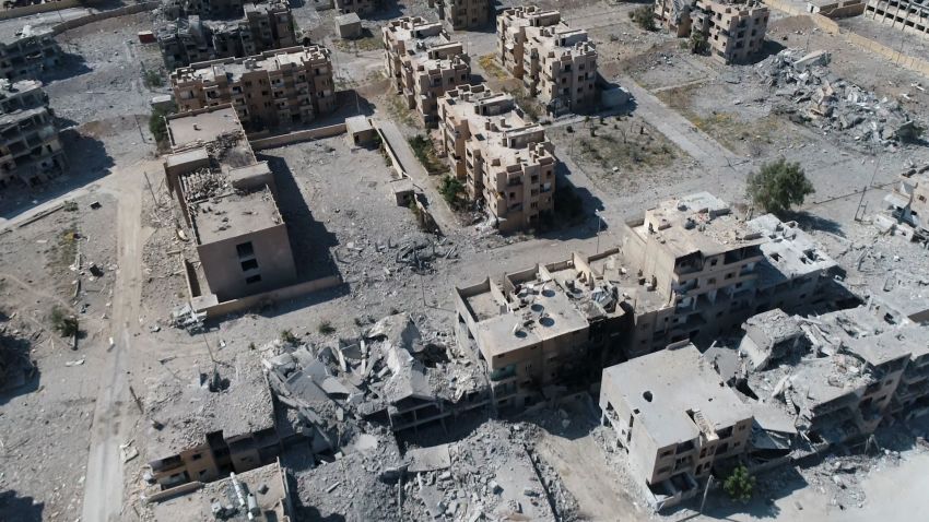 western raqqa drone footage 3