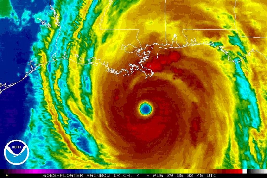 Hurricane Katrina threatens Louisiana on August 29, 2005. 