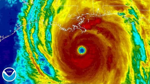 Hurricane Katrina threatens Louisiana on August 29, 2005.