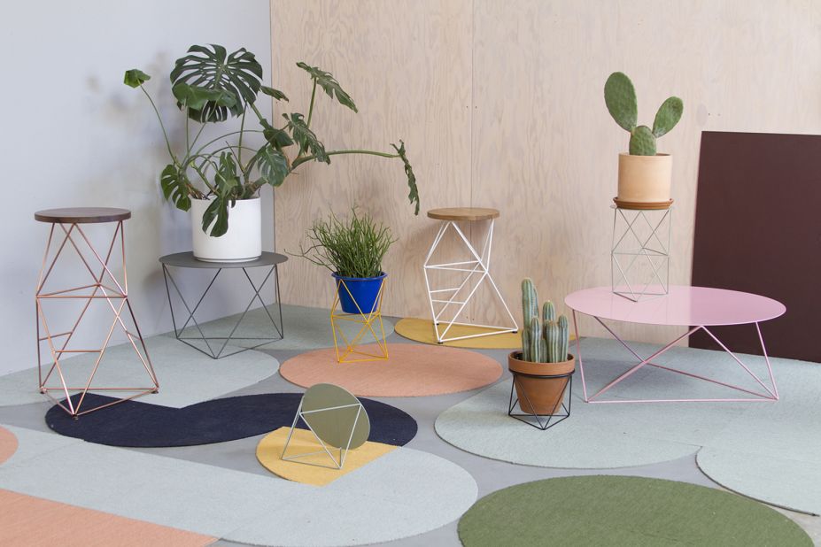 A colorful series of tables "Octahedron Family" by designer Eric Trine, was presented at this year's London Design Festival. 