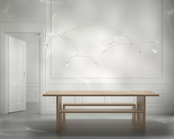 As part of <a href="https://www.somersethouse.org.uk/whats-on/design-frontiers" target="_blank" target="_blank">Design Frontiers</a> at Somerset House, Swarovski will launch a range of lighting products featuring crystal components created by designer Tord Boontje. The fluid crystal elements are intended to produce a soft, diffused light reminiscent of sunlight reflecting on water.