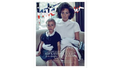 The September 2017 cover of Interview magazine featuring Kim Kardashian West and her daughter North stirred controversy.  Some were offended by the reality star channeling Jacqueline Kennedy Onassis and Kardashian West's darker than usual complexion.