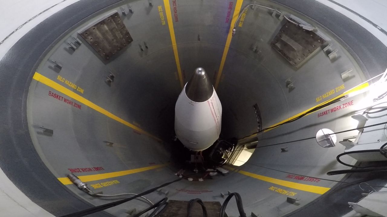 A ground-based interceptor missile stored at Fort Greely, Alaska