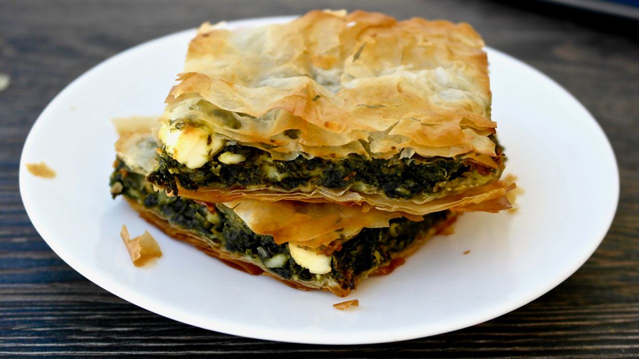 <strong>OliveTomato: </strong>Spanakopita (Greek spinach and feta pie) is one of her weekly meal staples.
