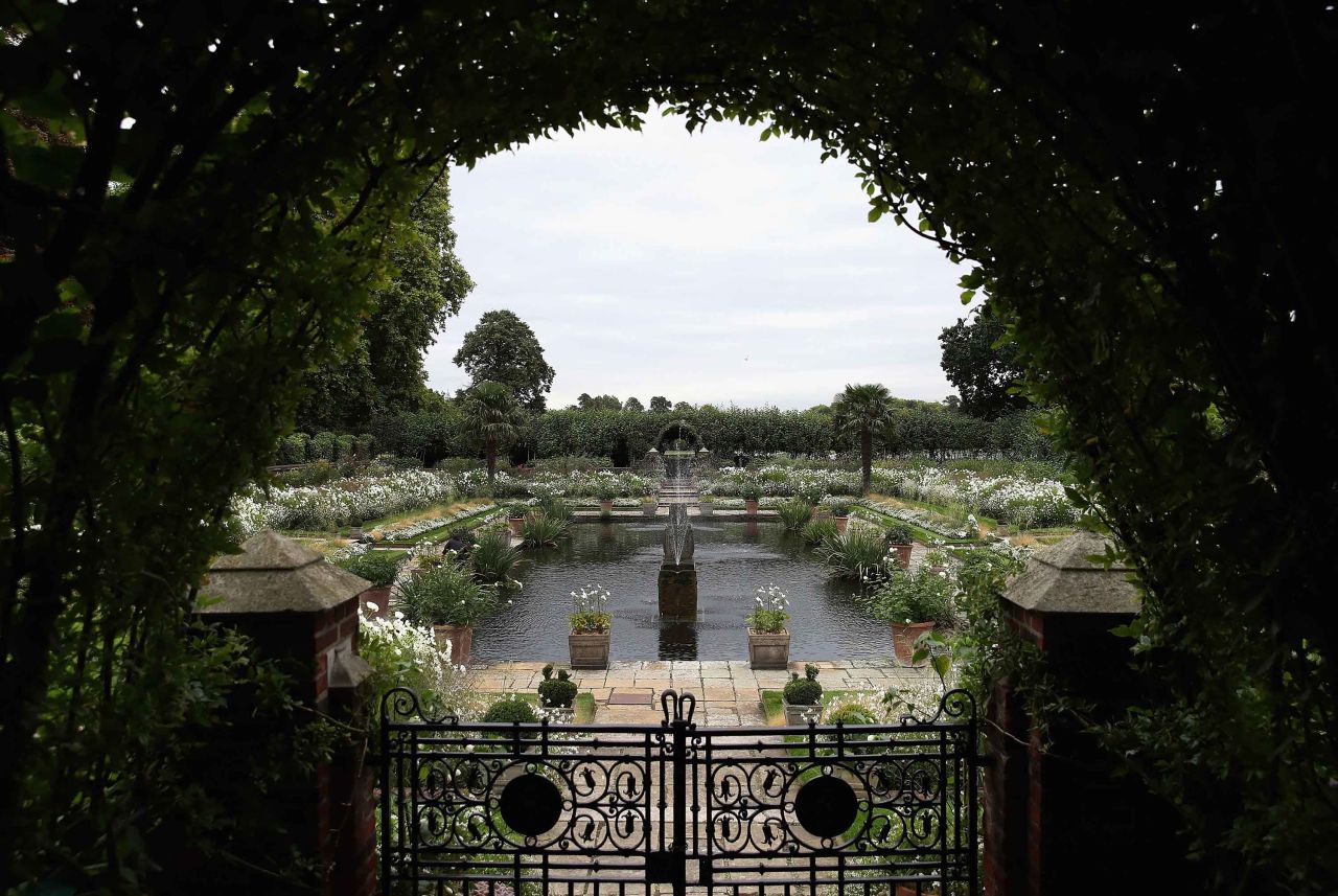 The White Garden at Kensington Palace, which was created in memory of Diana, Princess of Wales.