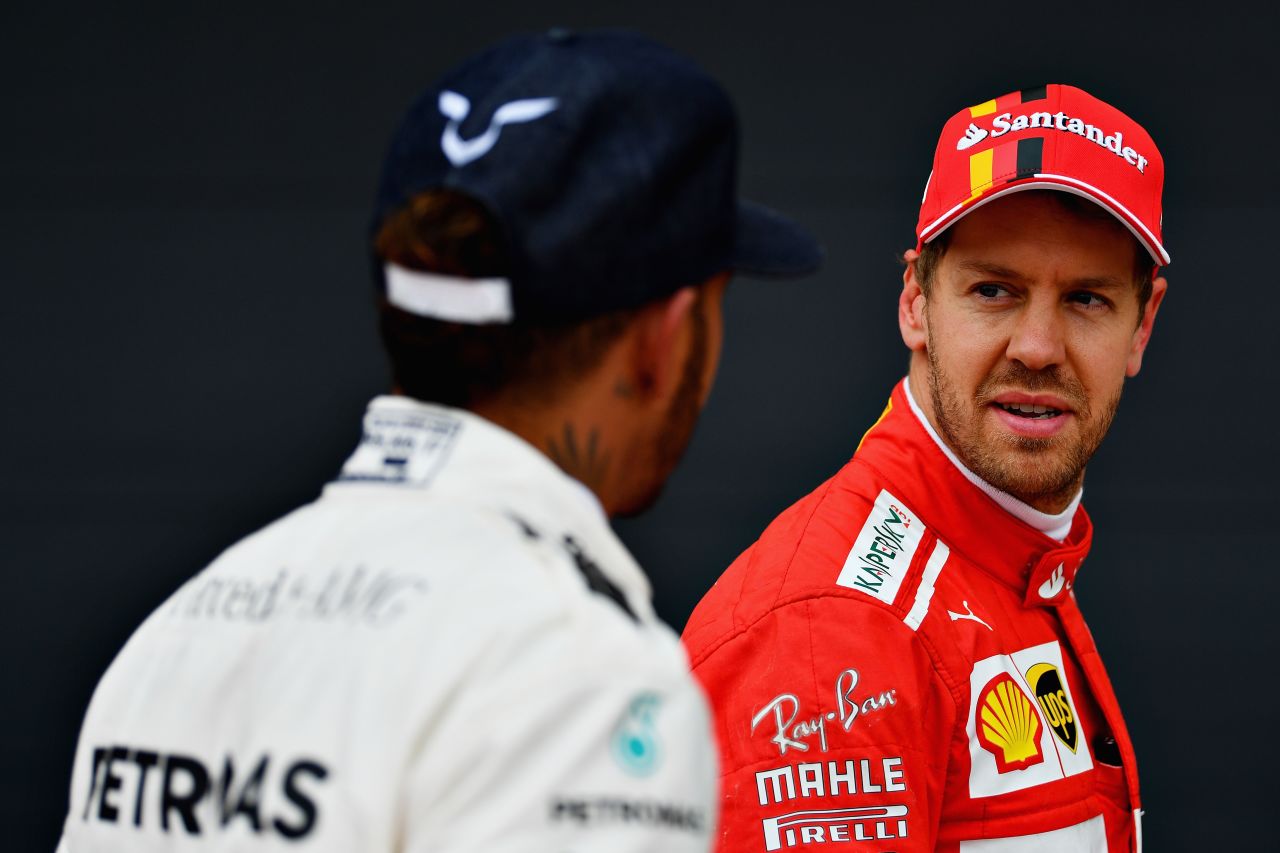 Seven points separate Sebastian Vettel (right) and Lewis Hamilton going into this weekend's Italian Grand Prix at Monza.