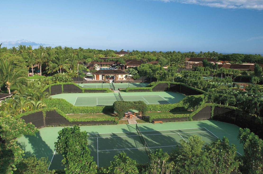 The Hualalai Tennis Club has eight Rebound Ace surface courts (the same surface as the courts at the Australian Open).