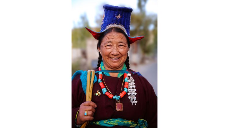 <strong>Ladakhi woman -- Lamayuru, Ladakh, </strong><strong>India</strong>: Now, Khimushin enjoys traveling to other remote corners of the globe. "Local people are always genuinely welcoming in these places," he says.