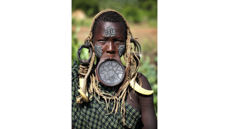 <strong>Mursi tribe girl -- Mago area, Omo, Ethiopia:</strong> "Instead of fighting and hating each other for any reason, we should admire our diversity, respect people, regardless of ethnicity, religion or culture," says Khimushin.