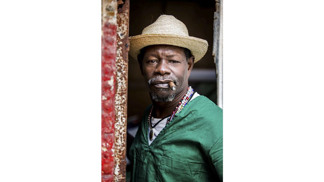 Khimushin's ultimate aim is an exhibition at the UN headquarters in New York City. Pictured here, a Cuban man in Havana.