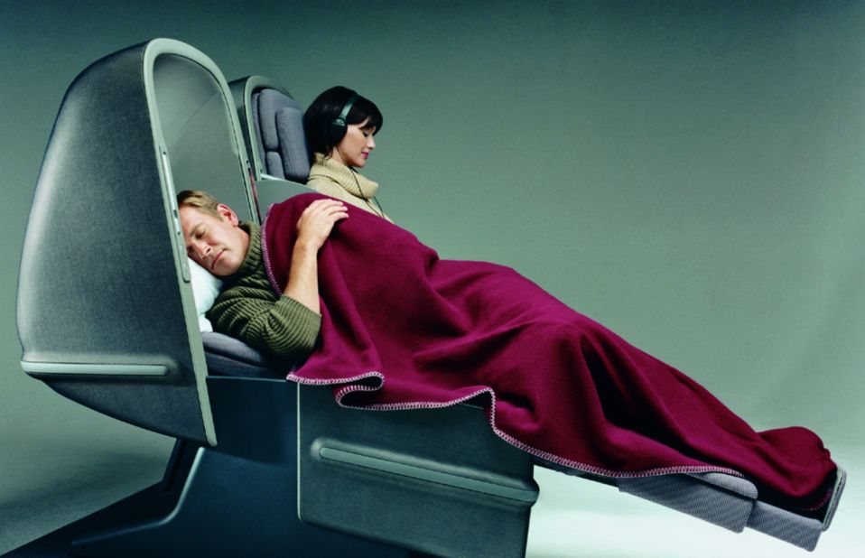 Qantas Skybed (2002). In 2001 Qantas engaged Marc to design a business Class seat that would recline to form a fully flatbed. The result features an enveloping cocoon with its own internal lighting system which Marc designed to create passenger privacy and personal security.