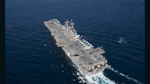 USS Kearsarge sets sail in 2016.