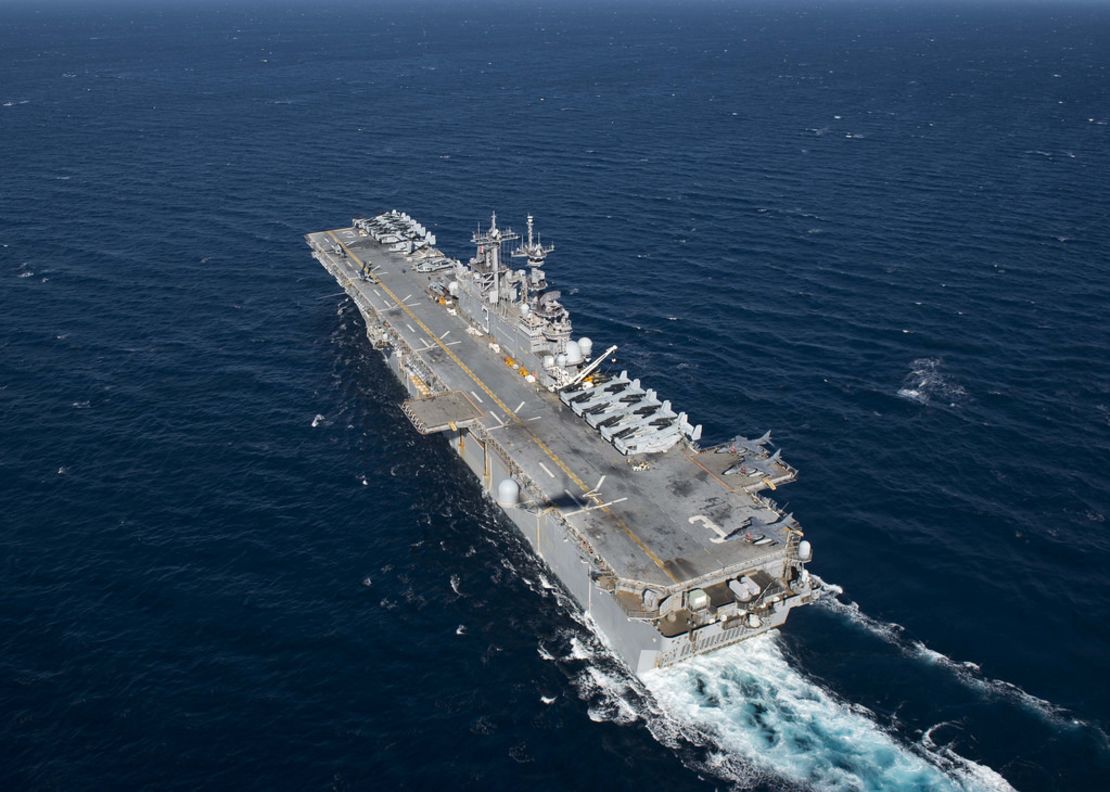 USS Kearsarge sets sail in 2016.