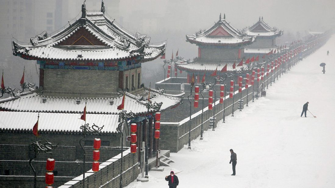 <strong>Xi'an, China: </strong>The ancient city of Xi'an has a history going back 3,000 years. The City Wall -- of which the South Gate is pictured -- stretches 14 kilometers. <br />