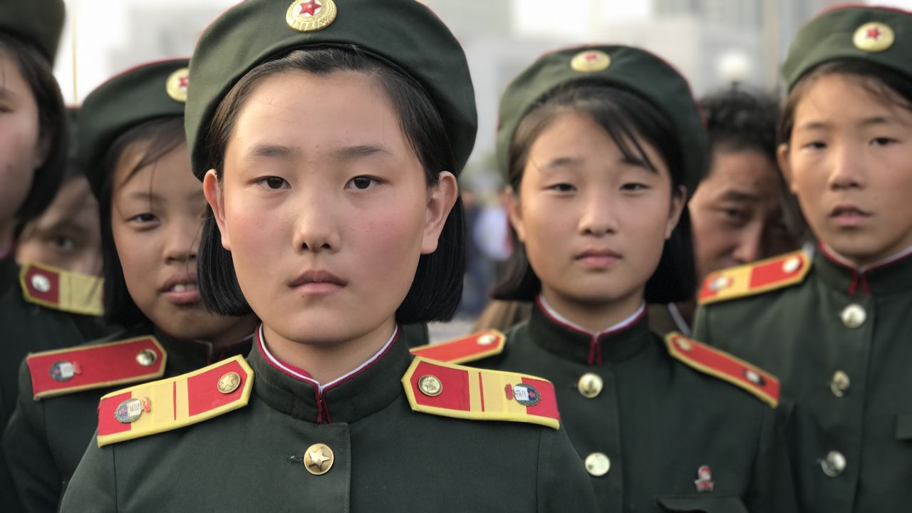 "As long as as we have our very capable Korean People's Army and the leadership of Marshall Kim Jong Un, we don't have any enemy we cannot conquer," 14-year-old Kim Su Jong said.
