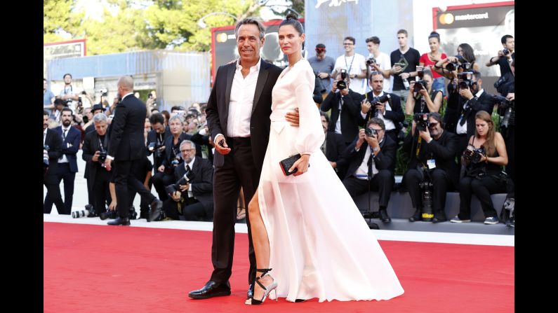 Italian model Bianca Balti takes on the red carpet with businessman Stefano Beraldo. 