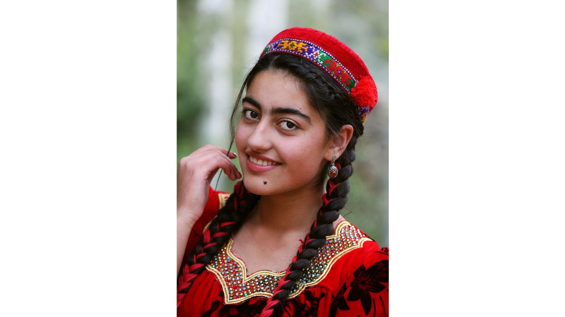 Khimushin says his photographs, including this one of a Shughnani girl in Khorog, Tajikistan, showcase our common humanity.