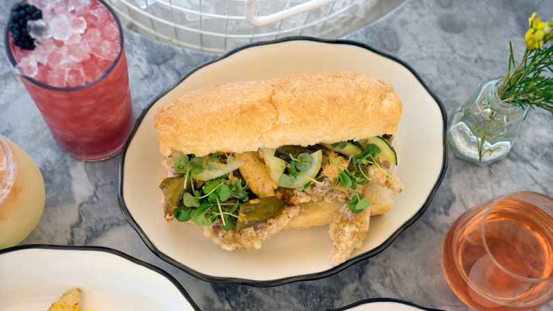 <strong>Po Boy Sandwich:</strong> This dish pays tribute to the brothers' New Orleans hometown.