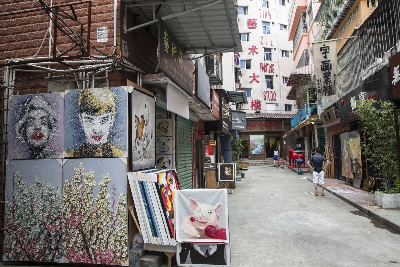 Dafen Village is one of the world's largest art producers. 