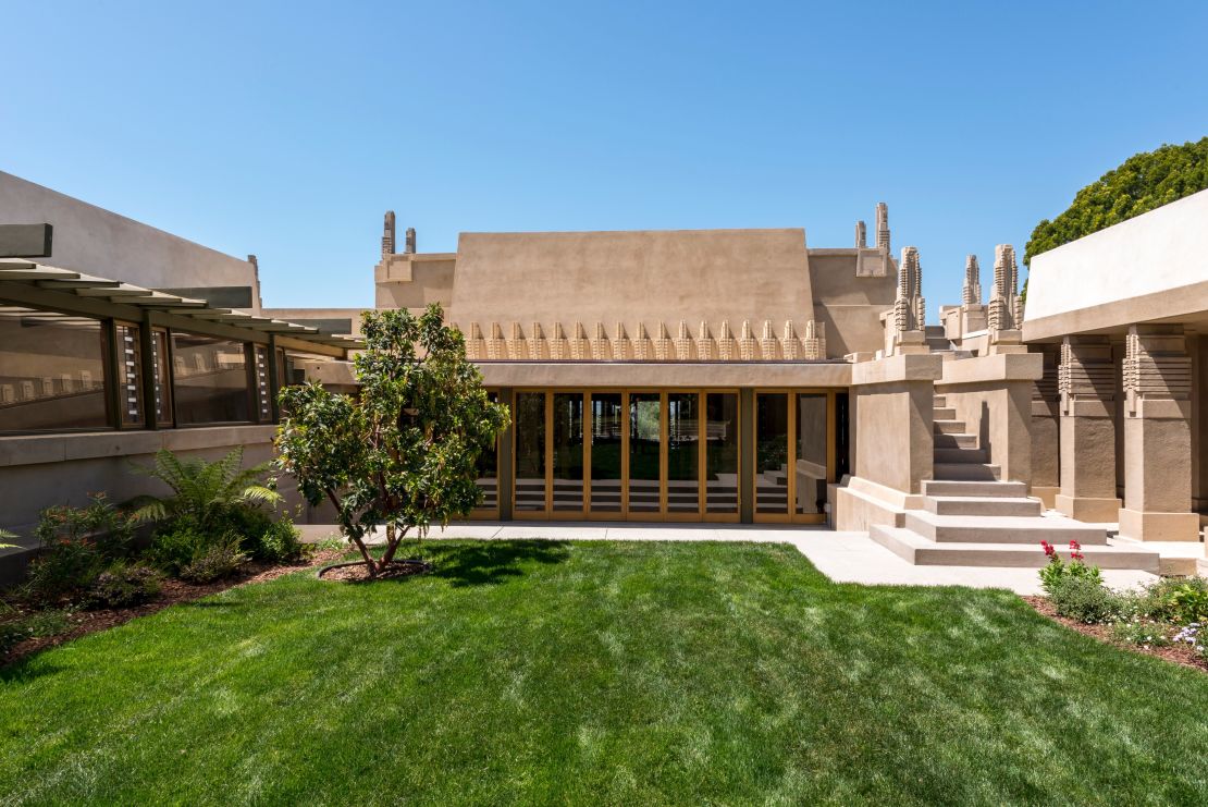 Hollyhock House was Frank Lloyd Wright's first project in Southern California.