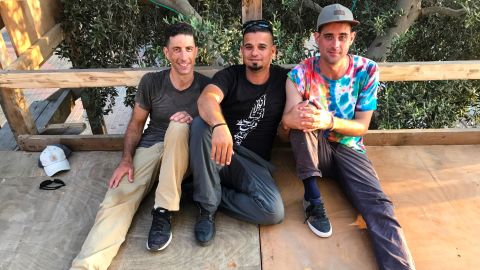 From left, SkateQilya founders Adam Abel, Mohammed Othman and Kenny Reed.