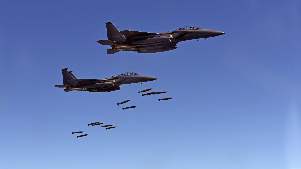 US and South Korean fighter jets take part in a mock surgical strike Thursday.