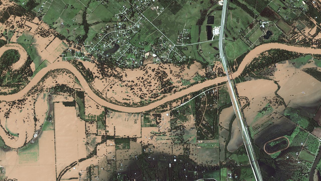 Satellite images from Digital Globe show the aftermath of Harvey. 