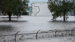 The Arkema Inc. chemical plant is flooded from Tropical Storm Harvey, Wednesday, Aug. 30, 2017, in Crosby, Texas. The plant, about 25 miles (40.23 kilometers) northeast of Houston, lost power and its backup generators amid Harvey's dayslong deluge, leaving it without refrigeration for chemicals that become volatile as the temperature rises. (Godofredo A. Vasquez/Houston Chronicle via AP)