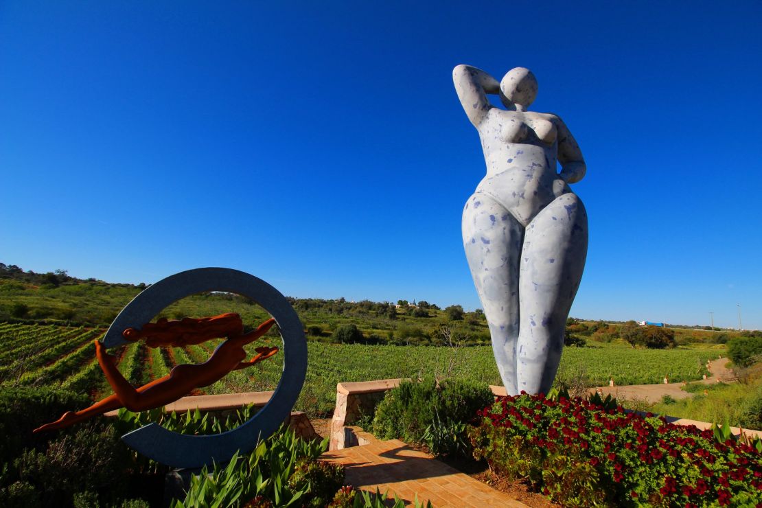 Quinta dos Vales wine estate is at the forefront of the Algarve's wine resurgence and offers tastings, overlooked by striking sculptures. 