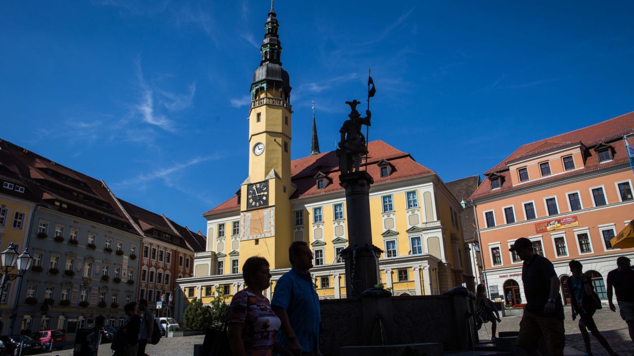 Bautzen's town center. The east German town is just 50 kilometers (31 miles) from the Polish border. 