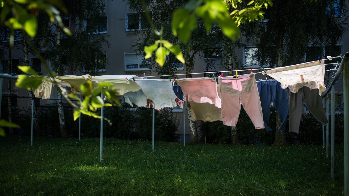 Yahya's backyard in Bautzen. He doesn't feel welcome in the town, he says.