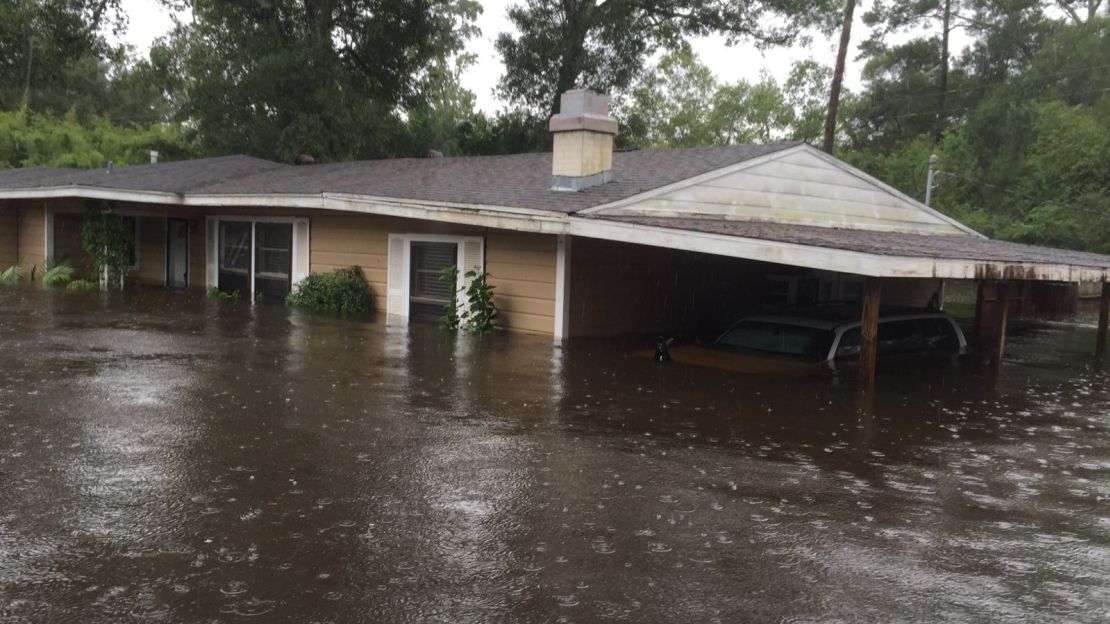 The scene that greeted Parry when he returned to his home Thursday