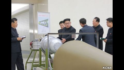 The nuclear device was being mounted into the warhead of an intercontinental ballistic missile, KCNA said.