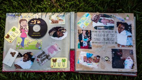 A baby book is one of the possessions Felicia Darden desperately hopes to save.