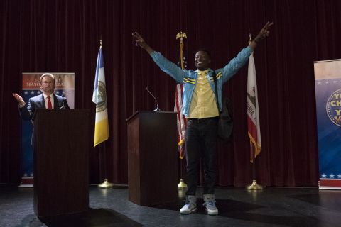 In what turned out to be a rather timely comedy, Brandon Micheal Hall plays a young rapper who gets into the local mayoral race as a publicity stunt and, much to his surprise, wins. Yvette Nicole Brown and Lea Michele co-star as his mom and chief of staff, respectively.