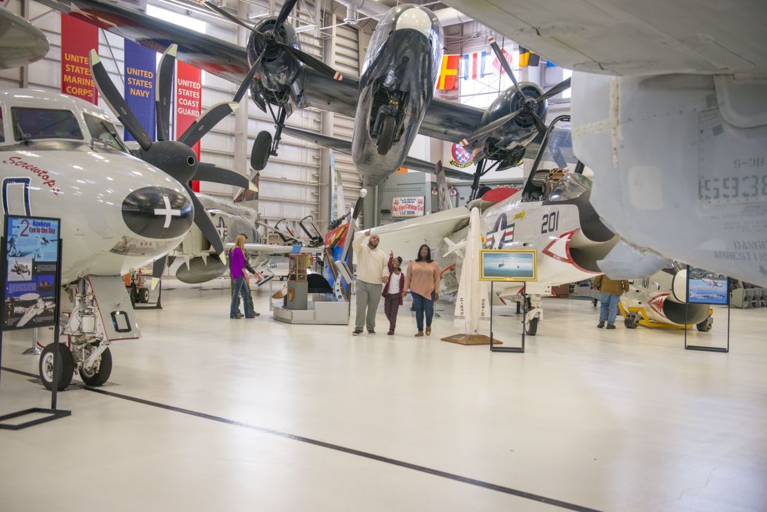 The museum features more than 150 restored aircraft used by the Navy, Marine Corps and Coast Guard.
