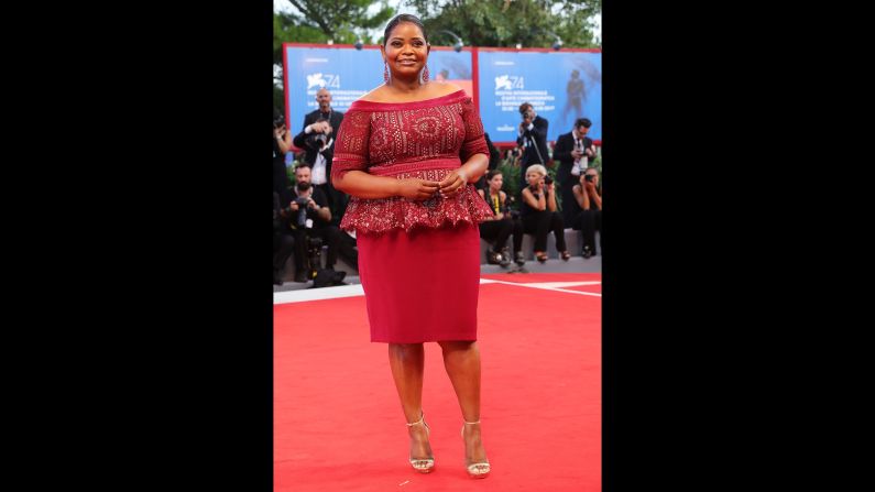 Oscar winner Octavia Spencer attended the premiere of "The Shape of Water" -- an otherworldly fairytale directed by Guillero del Toro set in Cold War era America in 1962. 