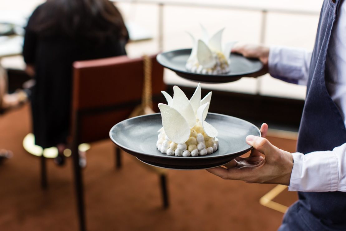 Bennelong's Opera House-inspired meringue.