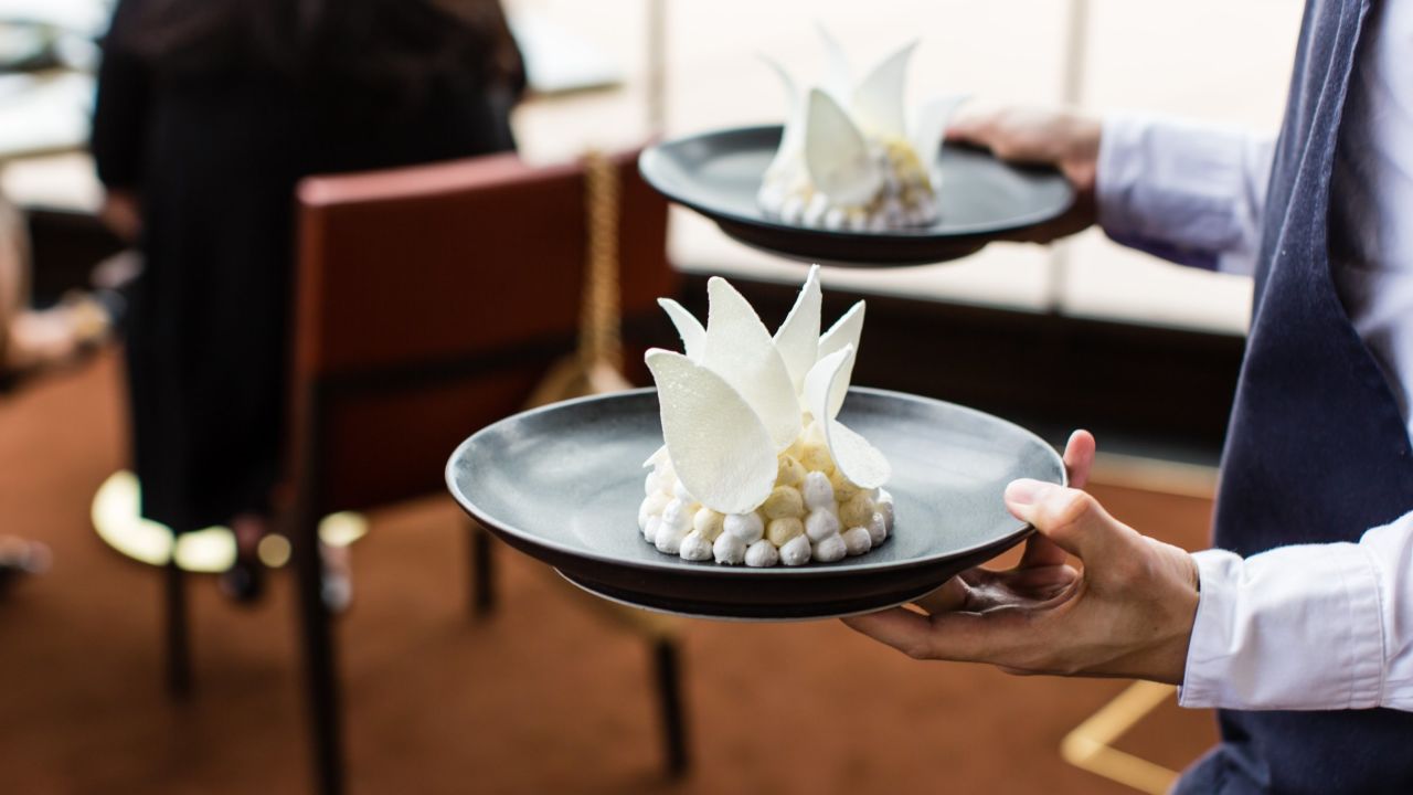 Bennelong's Opera House-inspired meringue.