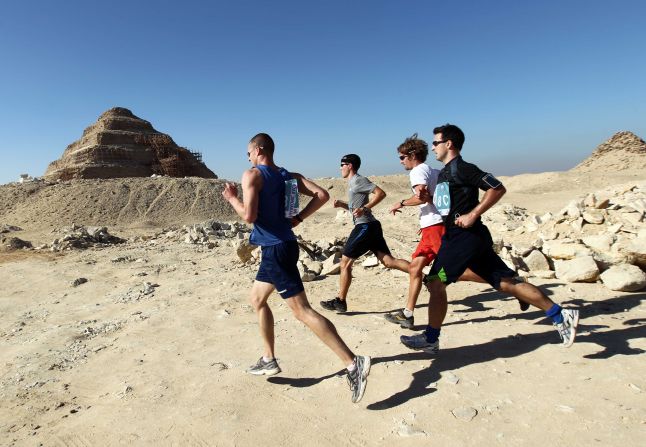 Grab yourself a team of 10 for the 62-mile <a href="index.php?page=&url=http%3A%2F%2Fwww.egyptianmarathon.com%2Findexdebf.html%3Foption%3Dcom_content%26view%3Darticle%26id%3D48%26Itemid%3D41" target="_blank" target="_blank">100km Pharaonic Race</a>. According to the race's website the event can trace its roots back to 690-665 BC, when "during the reign of King Taharka... the king went to inspect an army camp and found the soldiers in perfect physical fitness. It was then that he laid down the rules for the running race." Running between a number of pyramids, the king himself purportedly took part. No record of his finish time exists, however.