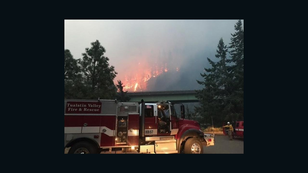 Several agencies and fire districts are fighting the 20,000-acre fire. 