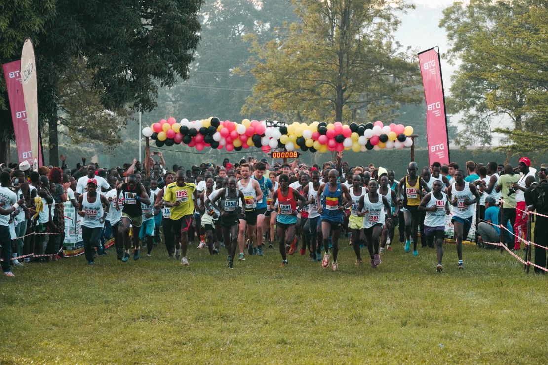Tilney-Bassett photographed the 2017 Uganda International Marathon as part of the project.