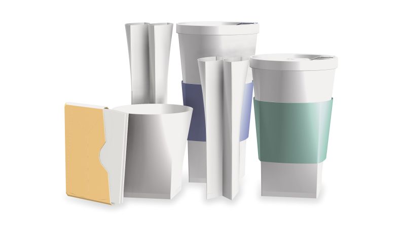 FoFoCup is a reusable cup that can be folded flat and easily carried around by the user. (FoFoCup © 2012 Cyc Chen/FOLDnFOLD)