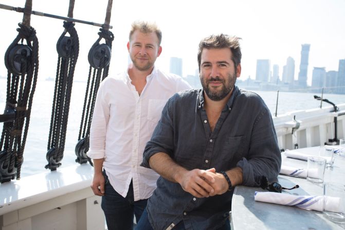 <strong>Brothers on the waterfront: </strong>Miles (left) and Alex Pincus are brothers and business partners who have reinvented New York City's dining scene.