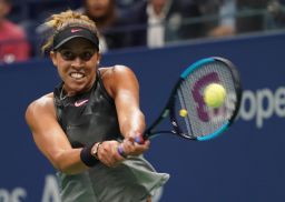 Keys during Wednesday's match against Kaia Kanepi.