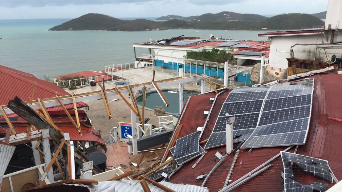 Bluebeards Castle, a resort in St. Thomas, was hit hard by Irma. St. Thomas resident David Velez sent this photo to CNN on September 7.
