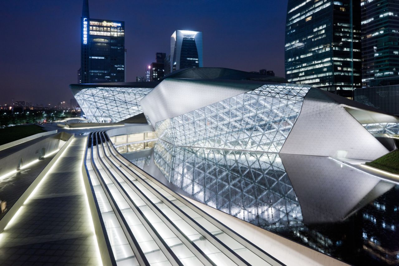 One of the more succesful examples of foreign-designed architecture in China, Zaha Hadid's Guangzhou Opera House won the best cultural building award at the 2011 RIBA International Awards.