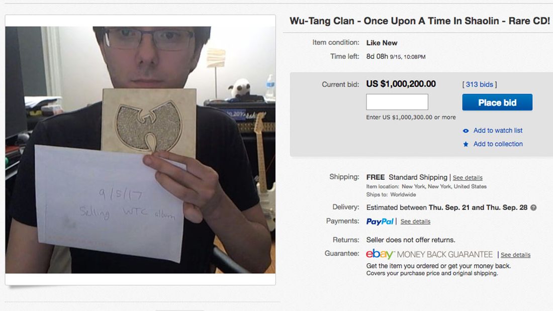 Martin Shkreli is selling his one-of-a-kind Wu-Tang Clan album "Once Upon a Time in Shaolin."