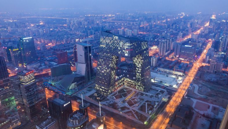 Known locally as a "big pants," the CCTV Headquarters in Beijing was designed by renowned European architects Rem Koolhaas and Ole Scheeren.