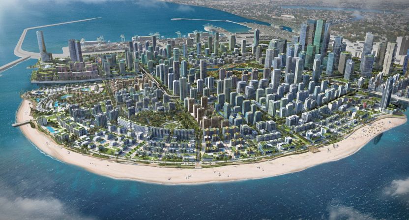 <a  target="_blank" target="_blank">Port City Colombo</a> in Sri Lanka is a new district of high-rise office towers, luxury apartments, tree-lined canals and beachfront villas being funded primarily by Chinese firms.